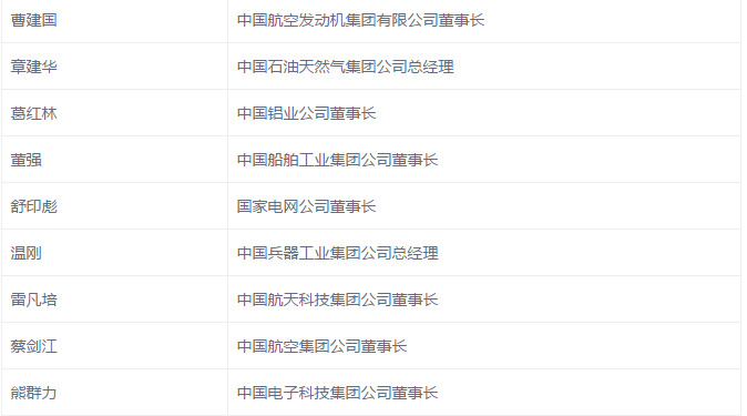 國網(wǎng)、國電投、大唐、神華、三峽等8家能源企業(yè)，總計29家央企大佬入選十九大代表