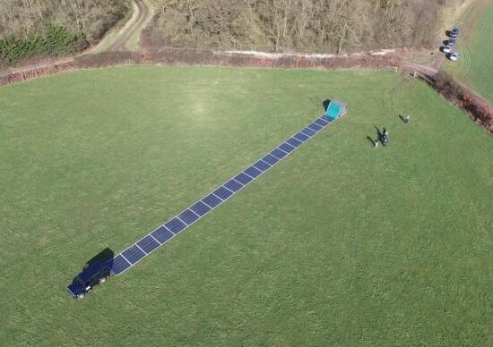 英國測(cè)試地毯式太陽能電池板