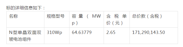 2.65元/瓦！中來股份與國家電投簽署65MW 310Wp N型單晶組件合同