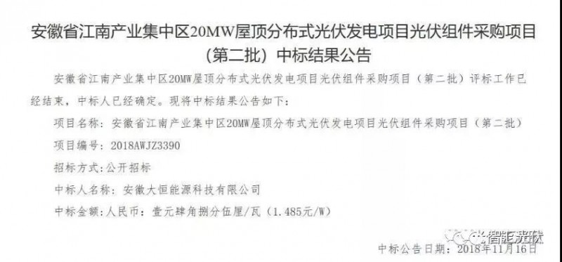 2019上半年組件主流價格恐難下1.6元/W!